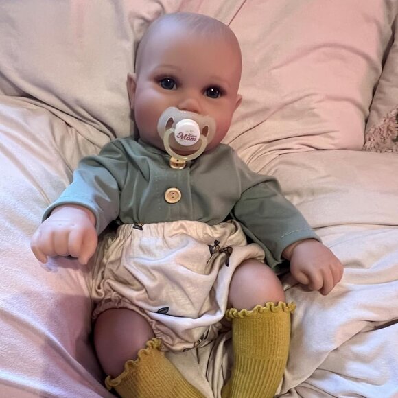 🆕20Inch Realistic Soft Vinyl With Weighted Cloth Body Toddler Girl Reborn Baby - Picture 2 of 12